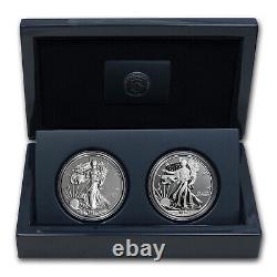 Ensemble de deux pièces d'argent American Eagle de 2013-W, West Point (avec boîte et certificat d'authenticité) SKU #76075