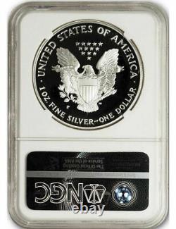 Ensemble de pièces d'argent Proof American Eagle de 1993 à 2000 NGC PF70 Ultra Cameo Signé par Mercanti