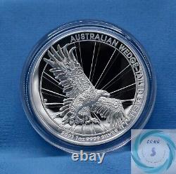 Ensemble de six pièces en argent preuve de l'Aigle à queue de coin australien de 2021 par John Mercanti
