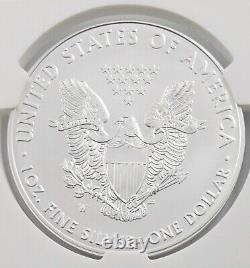 Pièce d'argent américaine American Silver Eagle de 2016 W de 1 $, NGC MS70 signée par Washington Mercanti