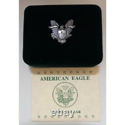 Pièce de monnaie American Silver Eagle de 1992 avec étui de rangement