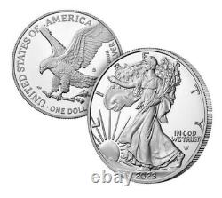 Prévente 2023 Pièce de Monnaie Preuve en Argent d'une Once American Eagle NEUVE avec Boîte et Certificat d'Authenticité (COA)
