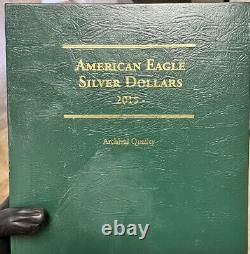 TERMINÉ (18 pièces de 1 once) Album de pièces de monnaie Littleton American Silver Eagle 2015-2022